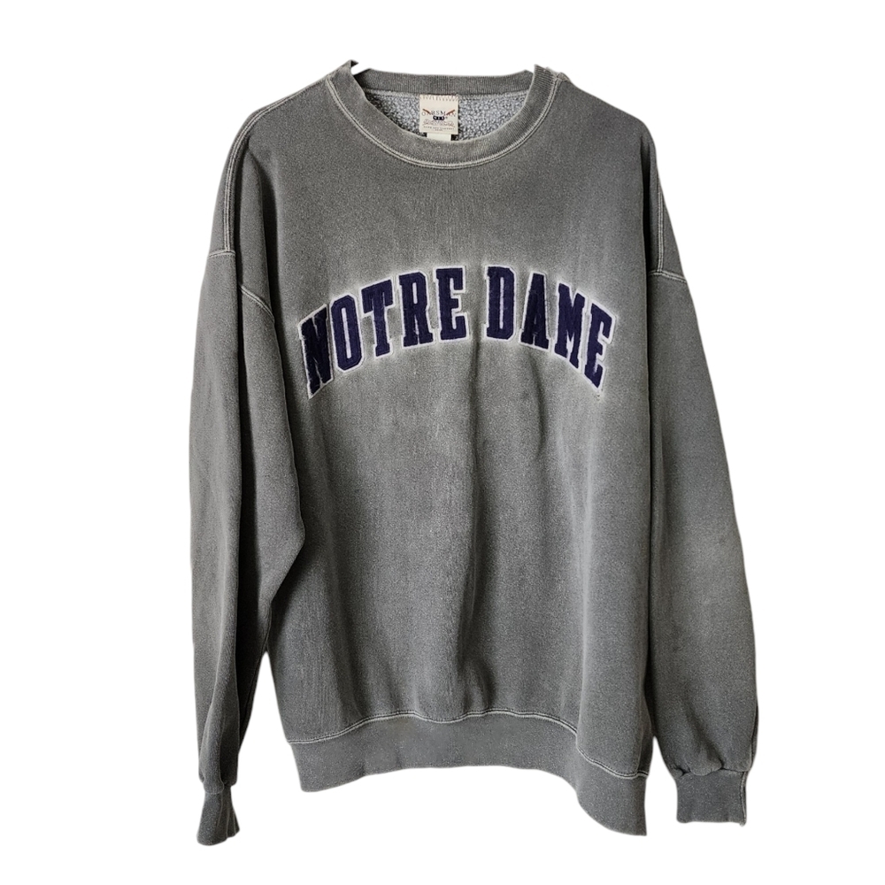 OARSMAN x NOTRE DAME‎ x VINTAGE lived in crewneck sweatshirt in grey